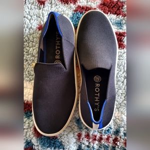 Rothy's slip on black shoes